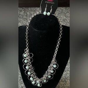Paparazzi Silver Necklace with Light Blue Accents